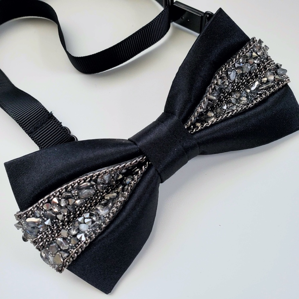 NEW Groom Grooms luxury gold chain Bow Tie Bowtie